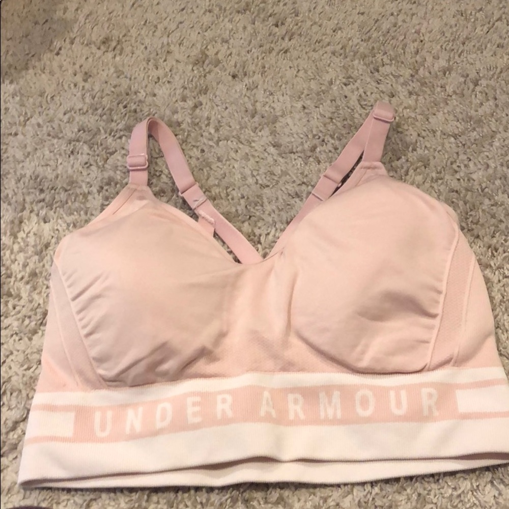Under armour baby pink sports bra